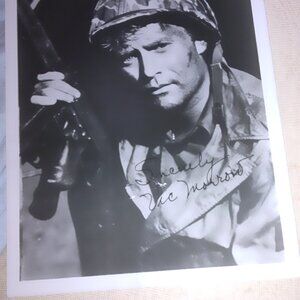 Framed picture of vic morrow signed by him